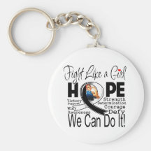 Carcinoid Cancer Fight We Can Do It Keychain
