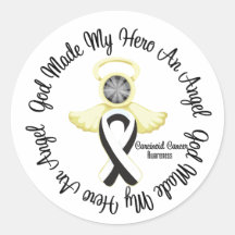 Carcinoid Cancer God Made My Hero An Angel Round Sticker