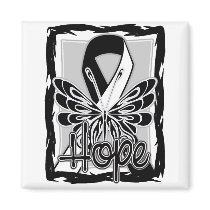 Carcinoid Cancer Hope Butterfly Portrait Refrigerator Magnets