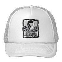 Carcinoid Cancer Hope Butterfly Portrait Mesh Hat