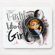 Carcinoid Cancer Rosie Cartoon FLAG Mousepads