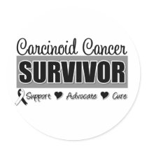Carcinoid Cancer Survivor Badge Round Sticker