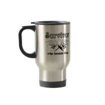 Carcinoid Cancer Survivor Tribal Ribbon mugs
