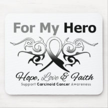 Carcinoid Cancer Tribal Ribbon Hero Mouse Pads