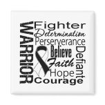 Carcinoid Cancer Warrior Collage magnets