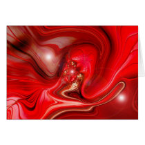 Card Abstract Art Living In Red by Darling_Gifts Card Abstract Art Living In Red