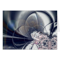 Card Abstract Art Silver And Pink Pearls by Darling_Gifts Card Abstract Art Silver And Pink Pearls