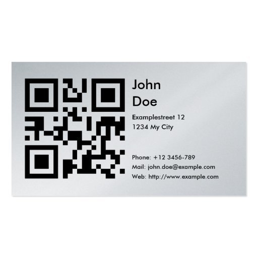 Card (address, phone, email, web) business card template (front side)