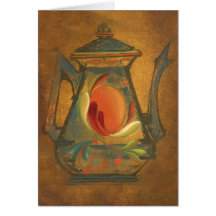 Card - Antique Teapot by Doreta Y. Boyd