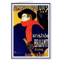 Card: Aristide Bruant by Toulouse-Lautrec by VintageCabaret Card: Aristide Bruant by Toulouse-Lautrec