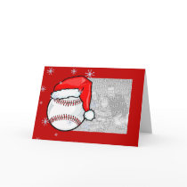 Card - Baseball Christmas by pawtraitart Card - Baseball Christmas