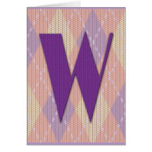 Card (blank)- initial W