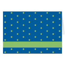 Card: Blue/Green Polka Dots