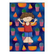 Card Boys Kid's Ice Cream watermelon blue Boy