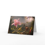 Card: Cattleya Orchid & Three Hummingbirds