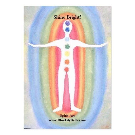 Card Chart for Subtle Energy Bodies & 7 Chakras Business Cards (back side)
