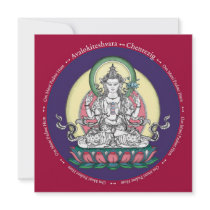 CARD Chenrezig / Avalokiteshvara - with envelope Personalized Announcement