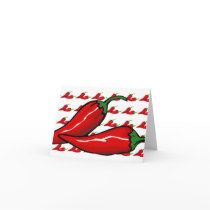 Card - Chile Peppers by pawtraitart Card - Chile Peppers