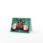 Card - Christmas Siamese Cats