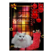 Card Christmas Xmas Cat