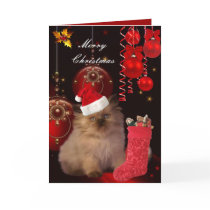 Card Christmas Xmas Cat Hat