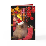 Card Christmas Xmas Cat Hat