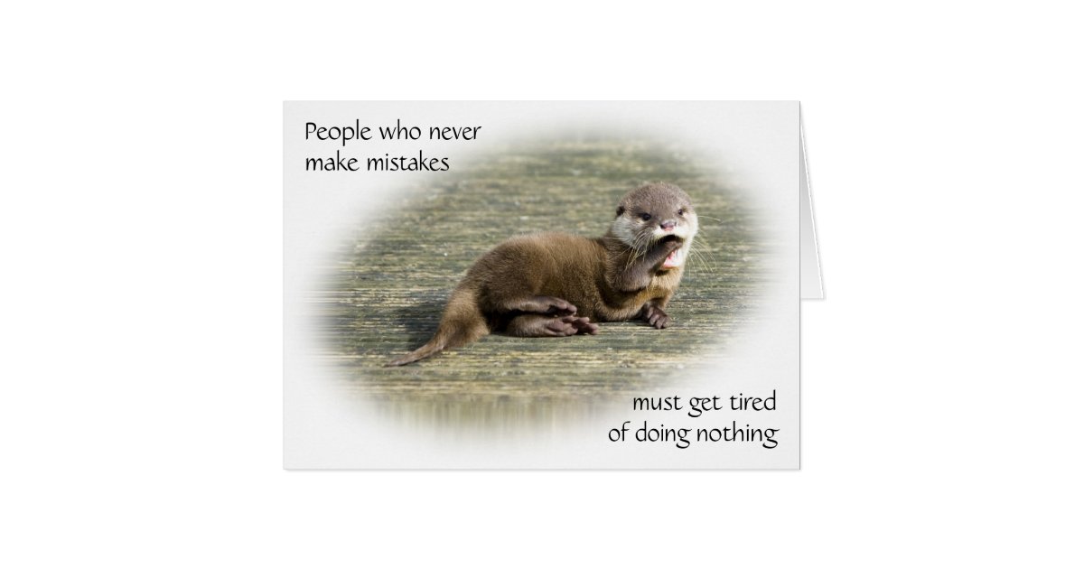 Card Cute Baby Otter famous quote Zazzle