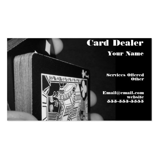 Card dealer business card