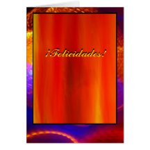 Card - ¡Felicidades! - Naranja-Roja