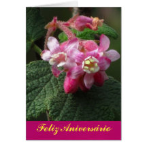 Card - Feliz Aniversário - Flor Rosa