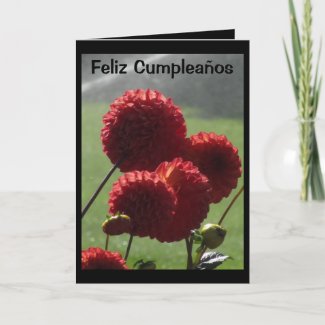 Card - Feliz Cumplea&#241;os - Las Dalias Rojas