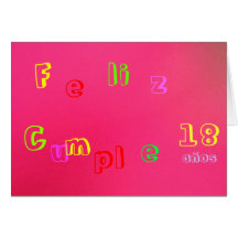 Card - Feliz Cumpleaños - Rosa-Multicolor