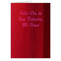 Card - Feliz Día de San Valentín, Mi Amor - Roja