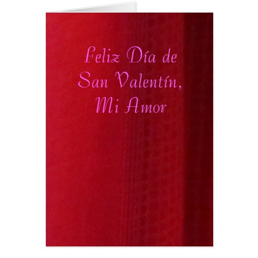 Card - Feliz Día de San Valentín, Mi Amor - Roja | Zazzle