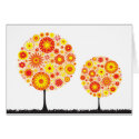 Card - Flower Wishing Tree Orange card