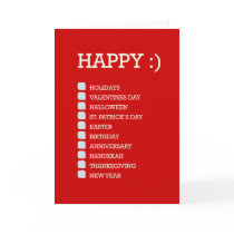 Card For All Seasons (Red)