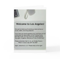 Card for L.A. tourists