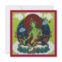 CARD Green Tara - square card with envelope Personalized Announcement