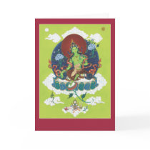 CARD Green Tara - with explanation and mantra
