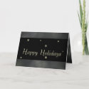 Card - Happy Holidays - Black-Gray-White