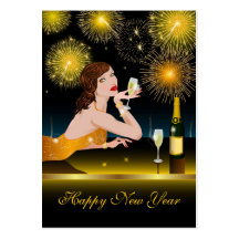 Card Happy New Year Business Cards