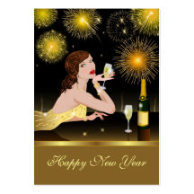 Card Happy New Year Business Cards