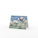 Card - Hot air balloon in flight