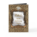 Card Invitation 50th Birthday Party Animal Leopard