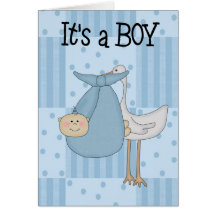Card It's A Boy New Baby Announcement