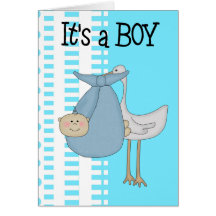Card It's A Boy New Baby Announcement