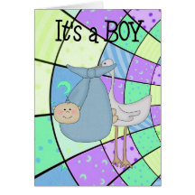Card It's A Boy New Baby Announcement