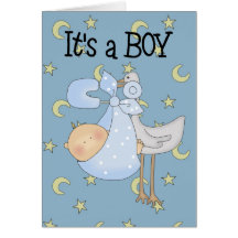 Card It's A Boy New Baby Announcement 3