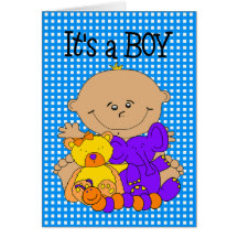 Card It's A Boy New Baby Announcement 3A1