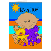 Card It's A Boy New Baby Announcement 3A3